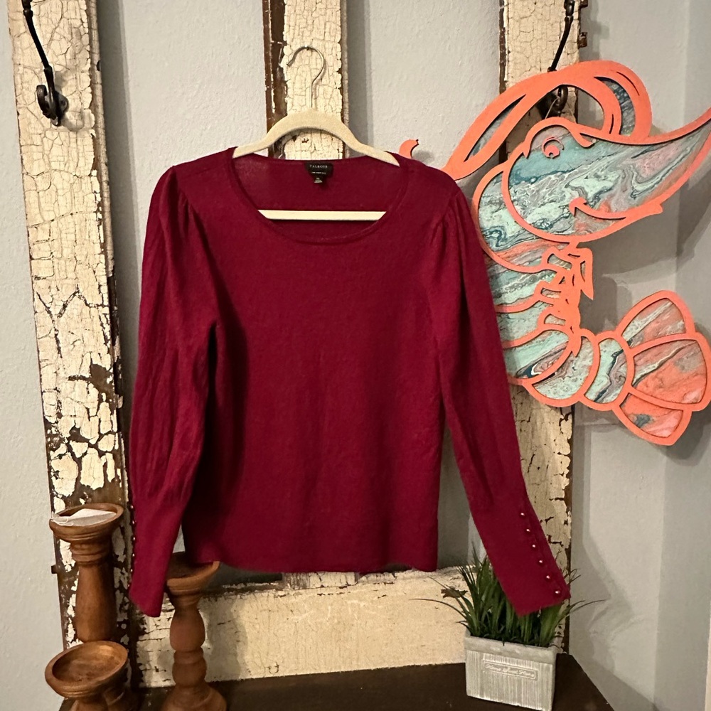 Talbots Red/Maroon Thin Sweater